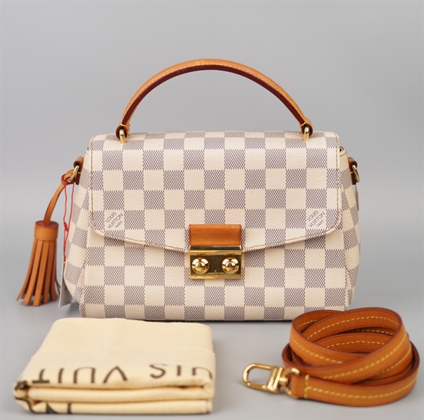 Túi LV Croisette ô vuông xám sz22 KG+