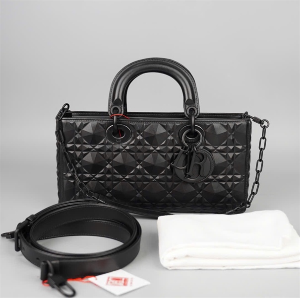 Túi Dior Joy kim cương đen (10-MA-0212) 2strap sz26 (BMC)+