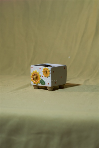 Chậu Sứ Hoa Hướng Dương Size S