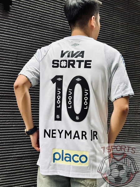 Áo Bóng Đá Retro Santos 2024/25 - Sân Nhà In Tên Neymar Jr Số 10