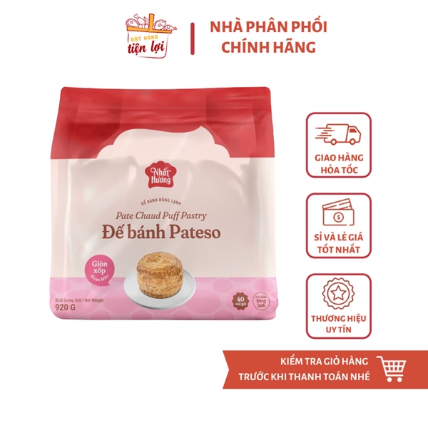Đế bánh Pateso Nhất Hương 920g - 40 Miếng lẻ