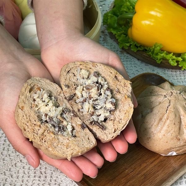 Bánh bao nguyên cám nhân ức gà ARILAH 90g (4 cái/ gói)