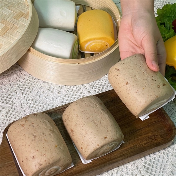 Bánh bao chay lúa mì nguyên cám ARILAH 60g (6 cái/ Gói)