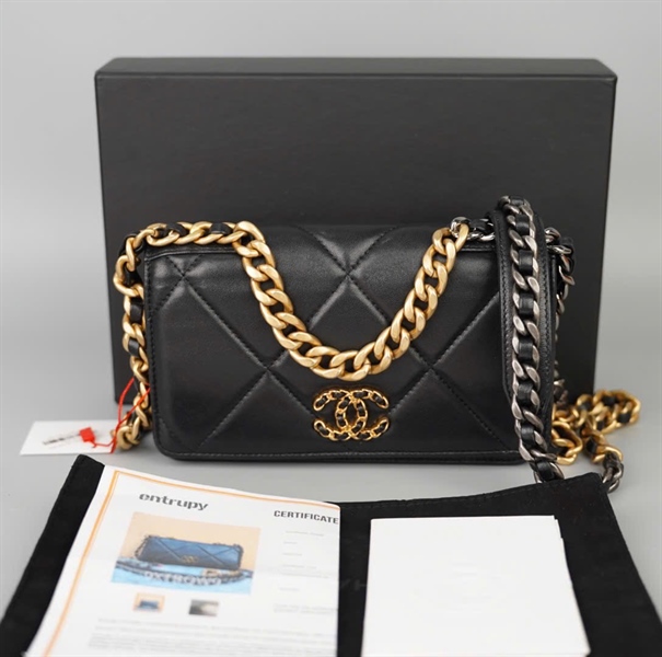 Túi Chanel Woc 19 màu đen (XJ1TGT22) +