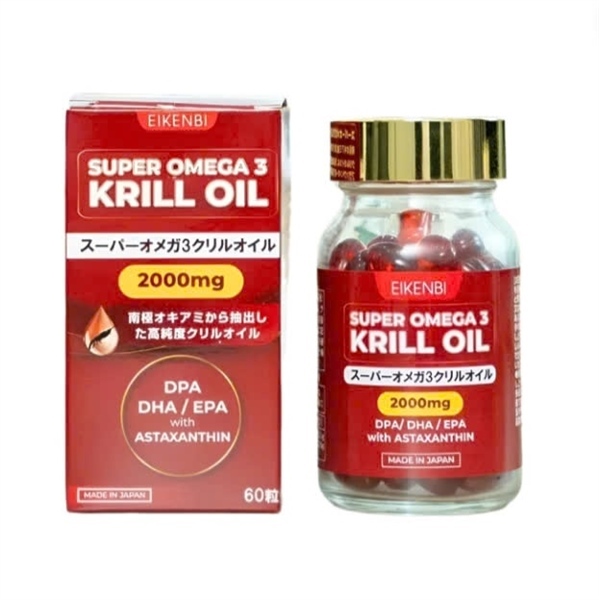 Viên uống dầu nhuyễn thể Super Omega 3 krill oil 2000mg 60 viên