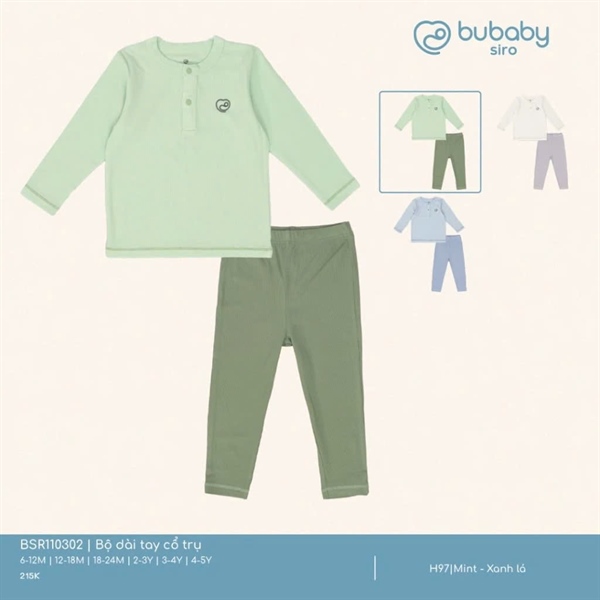 SR1103 - 18M/5Y Bộ dài tay cổ trụ Bubaby