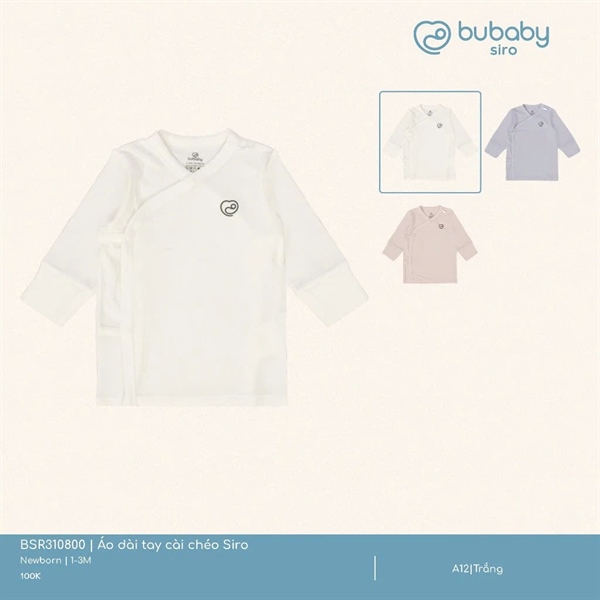 SR3108 - NB/3M Áo dài tay cài chéo Siro Bubaby