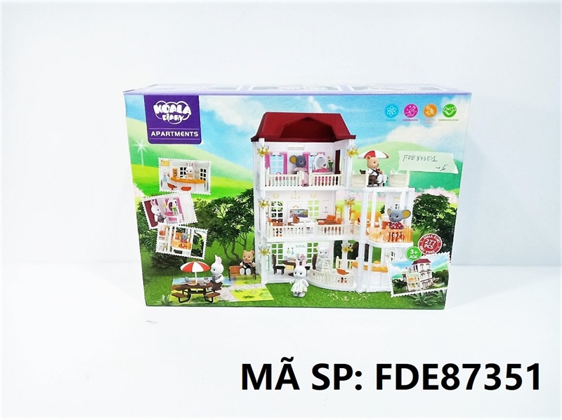 FDE87351 HỘP NỘI THẤT NHÀ GẤU KOALA 277 MIẾNG