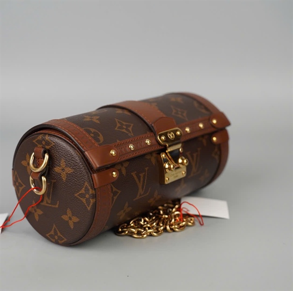 Túi LV Papillon trunk hoa nâu 2strap sz19 (BQ) KG+