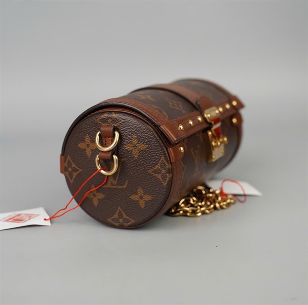 Túi LV Papillon trunk hoa nâu 2strap sz19 (BQ) KG+