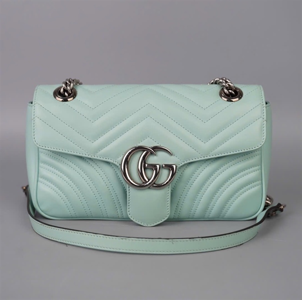 Túi GG Marmont xanh mint (443497000926) sz25 (BQ) KG+