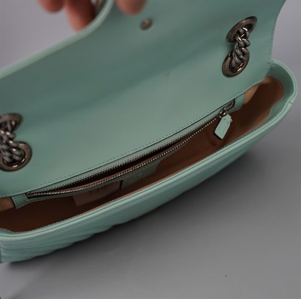 Túi GG Marmont xanh mint (443497000926) sz25 (BQ) KG+