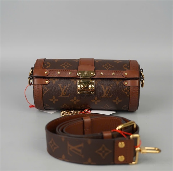 Túi LV Papillon trunk hoa nâu 2strap sz19 (BQ) KG+