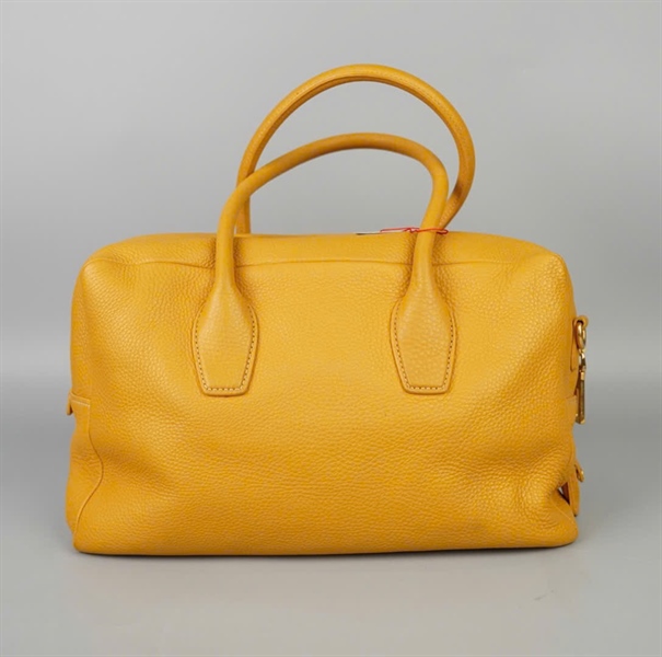 Túi Prada Handle vàng kèm ổ+ 2 chìa sz33 KG+