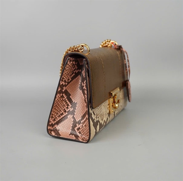 Túi GG Padlock da trăn nắp vàng kèm 2 chìa (409486213317) sz29 +