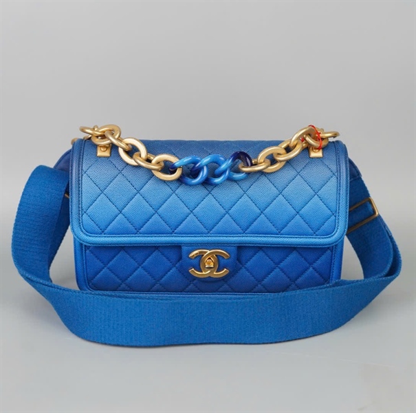 Túi Chanel Classic xanh (27110920) sz25 (BQ) KG+