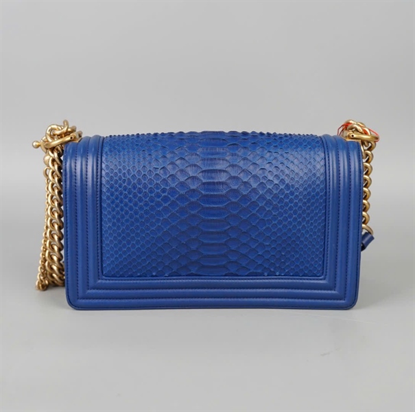 Túi Chanel Boy da trăn xanh (2397396) sz25 (BQ) KG+