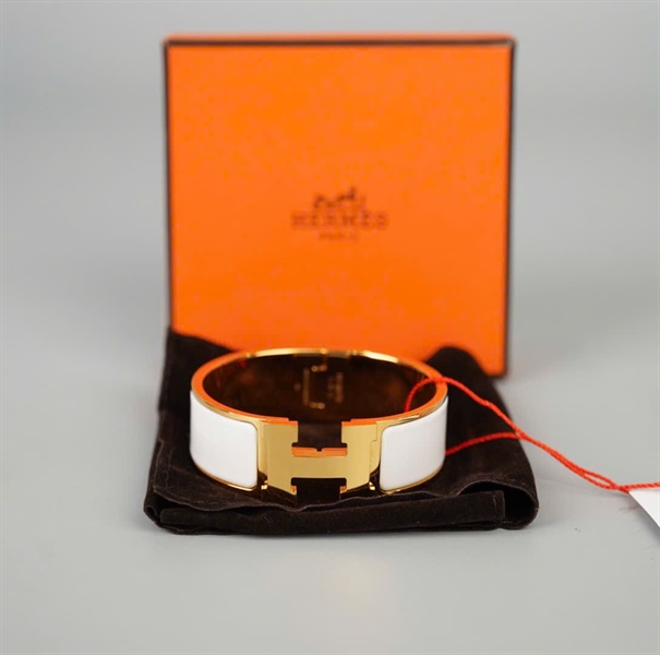 Vòng tay Hermes trắng KG+