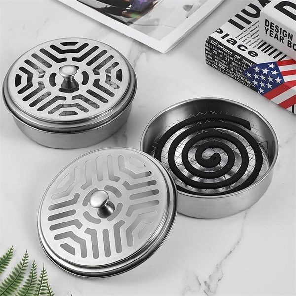 HỘP ĐỰNG NHANG MUỖI INOX CÓ NẮP ĐẬY