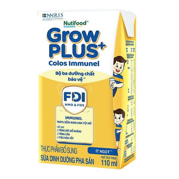 GROWPLUS sữa nước vàng Colos immuned 110ml thùng 24H