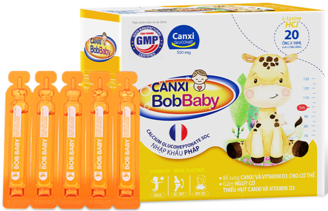 Canxi BobBaby Dân Khang bổ sung calci (Hộp 20 ống x 10ml)
