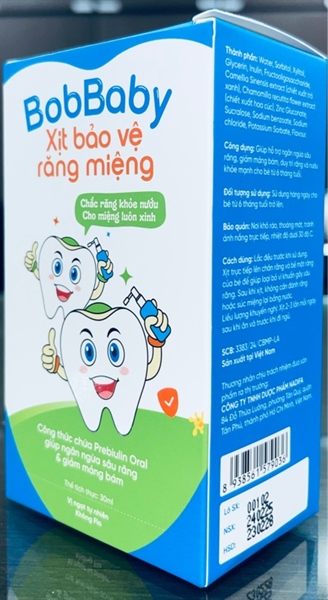 Xịt bảo vệ răng miệng BobBaby (Lọ 30ml) - Nadifa