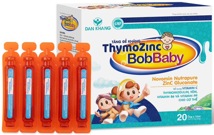 Tăng đề kháng ThymoZinc BobBaby (Hộp 20 ống x 10ml) - Dân Khang