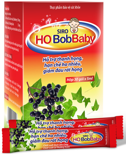 Siro Ho BobBaby (Cho trẻ từ 06 tháng tuổi) (Hộp 30 gói x 5ml) - Ô Môn