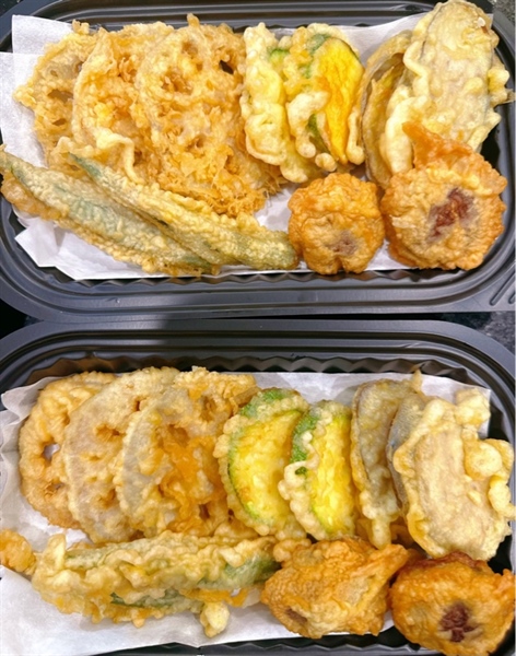 BST Rau Củ chiên 野菜天ぷら( 茄子、レンコン、オクラ、ズッキーニ、しいたけ）