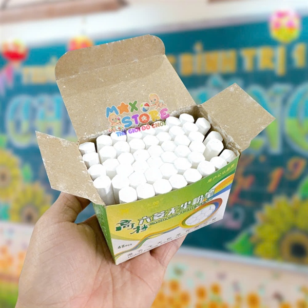 Hộp 48 Viên Phấn Lục Giác Màu Trắng
