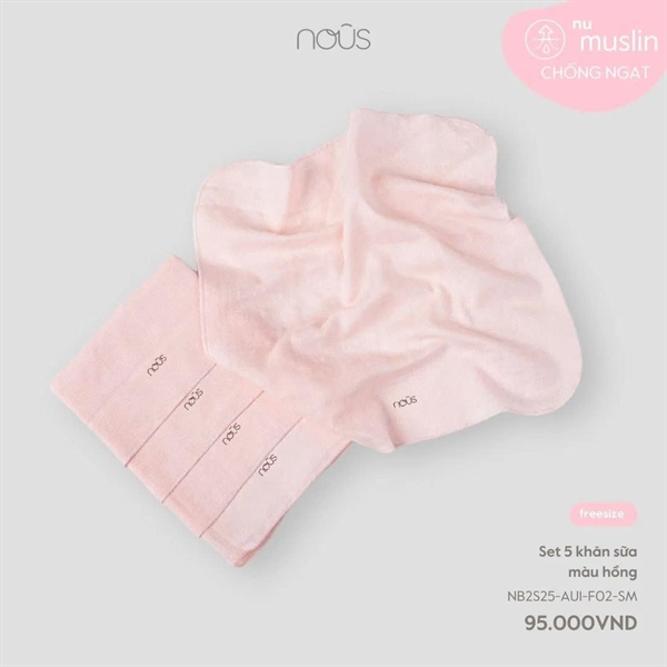 NS0024 - Set 5 khăn sữa Nous