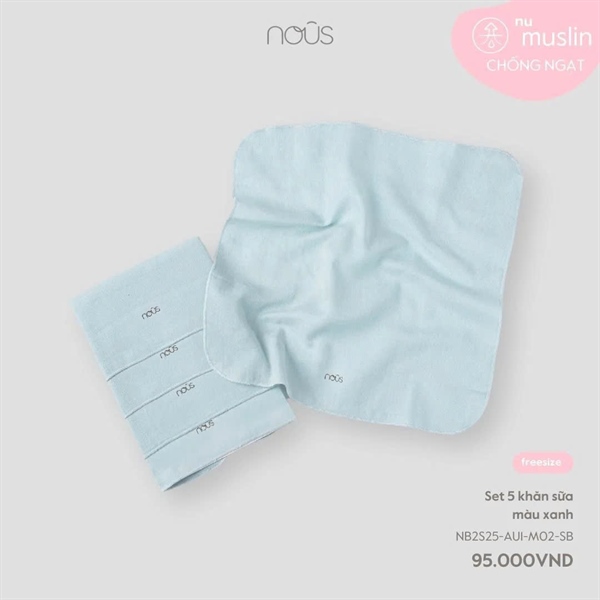 NS0024 - Set 5 khăn sữa Nous
