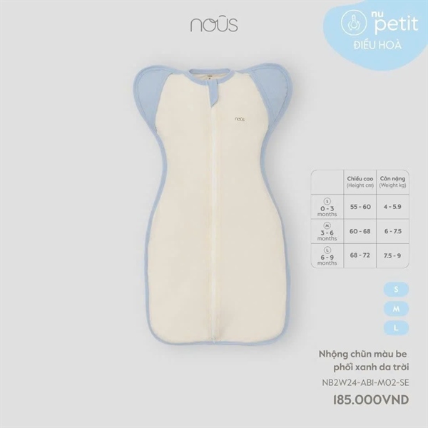 NS0018 - Nhộng chũn màu be phối màu