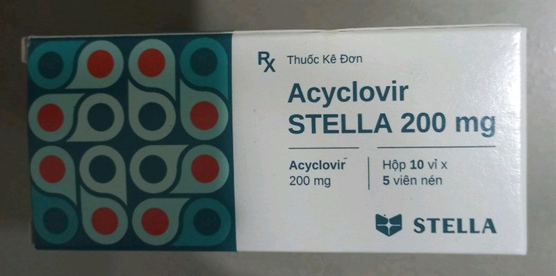 Acyclovir Stella 200mg (Hộp 10 vỉ x 5 viên) - Stella