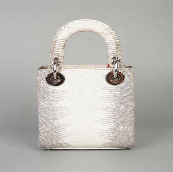 Túi Dior Lady da trăn màu xám sz mini +