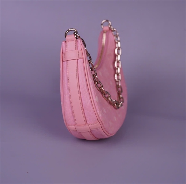 Túi MCM kẹp nách hồng 2 strap sz24 KG+