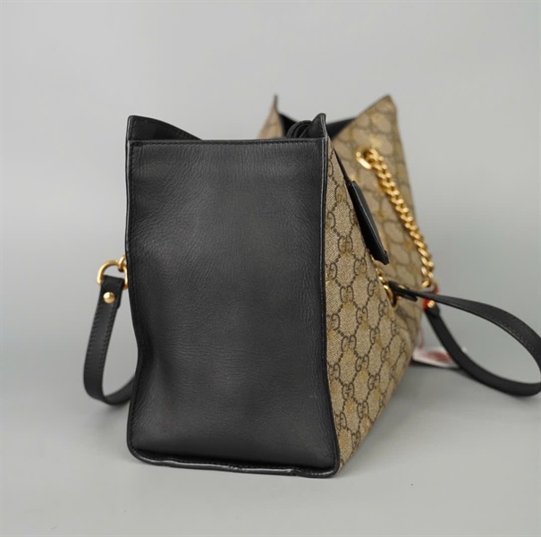 Túi GG Padlock xám in hình con ong kèm 2 chìa (479197204991) sz35 (BQ) KG+