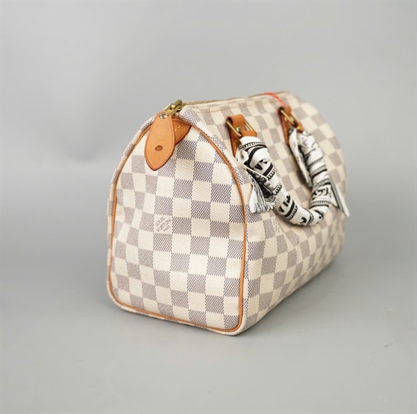 Túi LV Speedy ô vuông xám sz24 (BMC)+