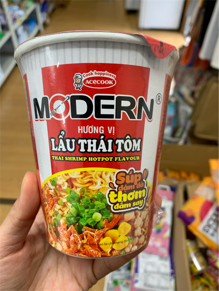 Mì cốc morden lẩu thái tôm