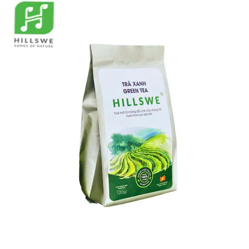 Trà xanh rời gói 100gr-HILLSWE
