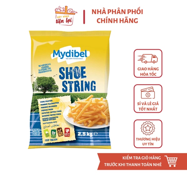 Khoai tây đông lạnh cắt thẳng 9/9 mydibel 2.5kg