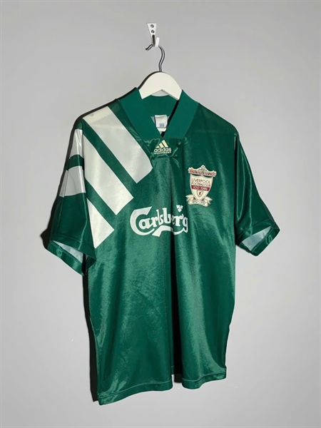Áo bóng đá retro liverpool 1992 xanh vải Cotton Polyester thời trang blockcore