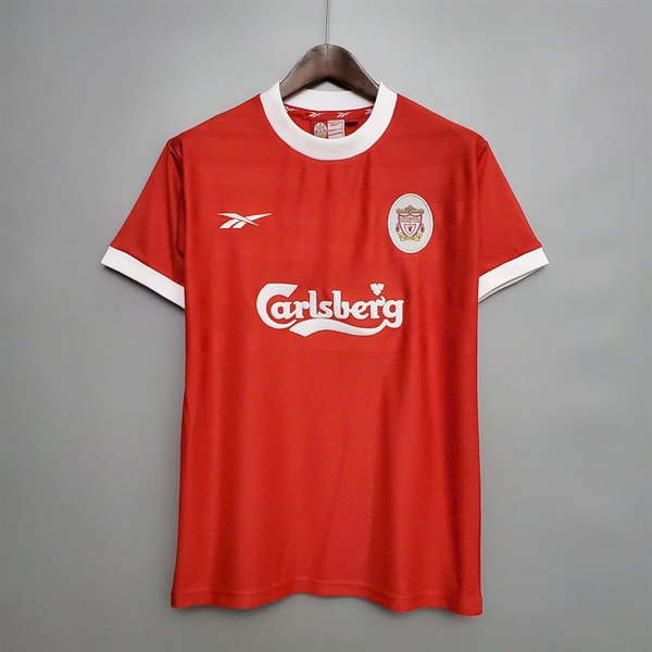 Áo bóng đá retro liverpool 1998 đỏ vải Cotton Polyester thời trang blockcore