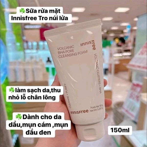 Sữa rửa mặt Innisfree volcanic bha