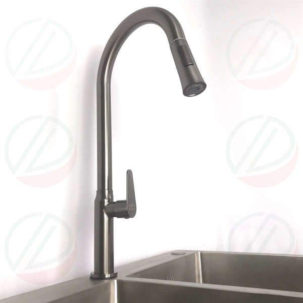 Vòi chén lạnh 6419 đầu rút xám (I)