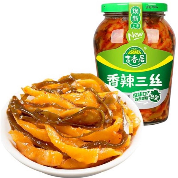 Rau muối lọ jixiangju 吉香居香辣三丝 330g