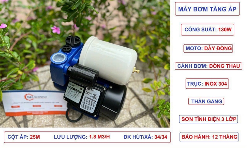 Máy bơm tăng áp Happy HTA150D (150W)