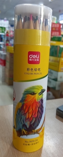 Hộp 24 bút chì màu Deli 7070