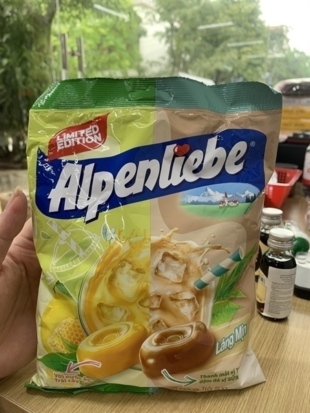Kẹo Alpenliebe Hương Kiwi Và Chanh Dây Hạt Chia Gói 227.5G
