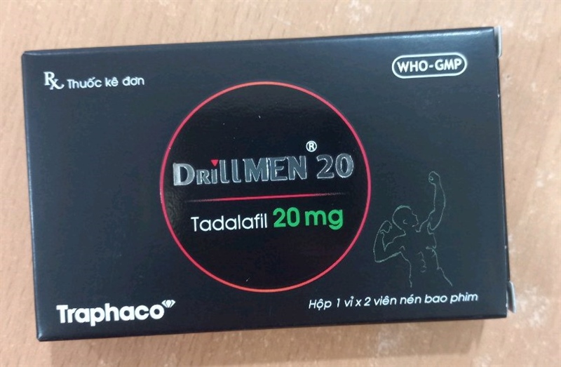 DRILLMEN 20 (Tadalafil 20mg); Hộp 1 vỉ x 2 viên - Traphaco
